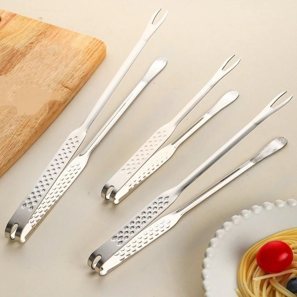 Stainless Steel Long Handle Grill Tongs Non-Slip Cooking Tweezers Kitchen Tongs Barbecue