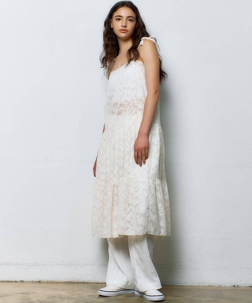 Manavis Seven Airy Sleeveless Dress [White]