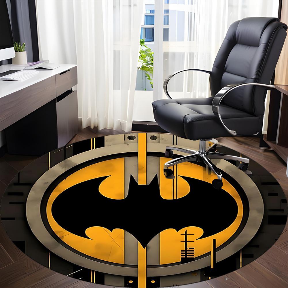 1pc Batman Office Round Area Rug, Under Office Chairs Bedroom Living Room Home Decor, Room Deco, Available In Various Sizes
