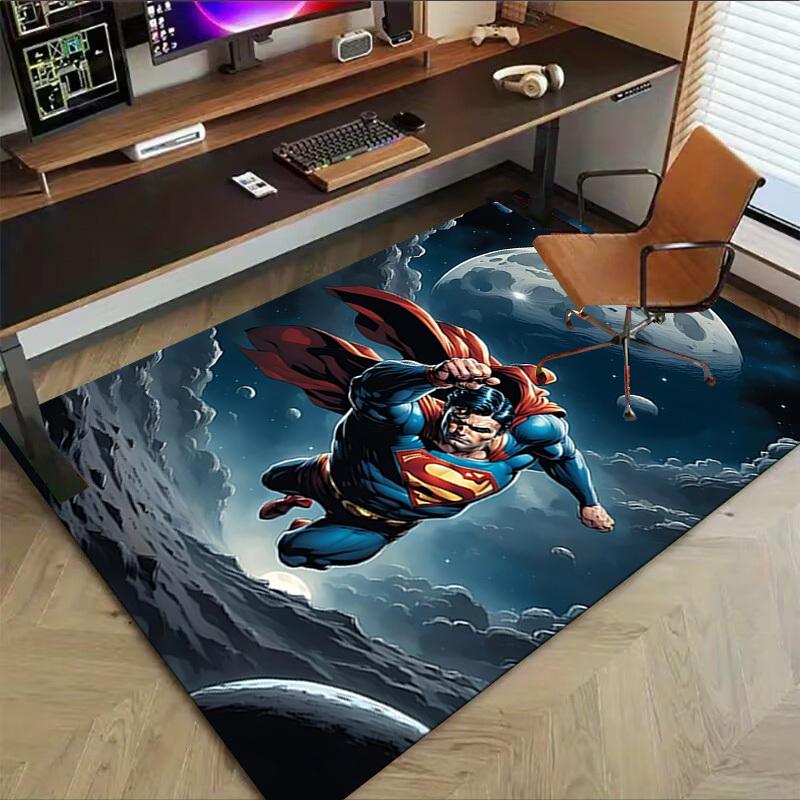 1pc Superman Moon Carpet, for Home & Office Decor, Desk Chair Carpet, Festive Gift,Conference Room CarpetL1186