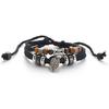 Bracciale Tessuto a Mano Yousheng Perline Vintage Foglia in Lega Ciondolo Multistrato Braccialetto con Perline Stile Etnico Uomo Donna Bracciale Gioielli Accessori Regalo