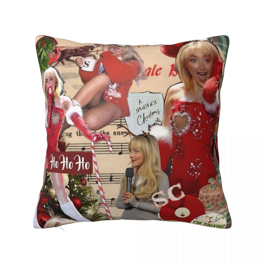 Sabrina Carpenter American Singer Pillow Cover Retro Trendy Pillow Case Cushion Cover Pillowcases For Office Car Home Decorative