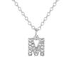 Fashion Shining A-Z Letter Pendant Charm Necklace 26 Initial Alphabet Clavicle Chain Party Jewelry Gift