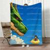 Classic Dragon Ball Shenron & Kid Goku Blanket All Season Cozy Parent-child Family Blanket Lightweight Plush Warm Blanket Gift