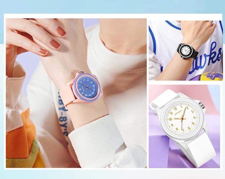 Sanda Unisex Waterproof Quartz Watch for Students - Simple, Versatile Design for School and Exams