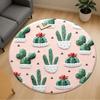 1pc Cactus Pattern Round Chair Mat Office Area Rug - Non-Slip, Floor Mat for Office, Bedroom, Ideal Home Decor Gift P0105065
