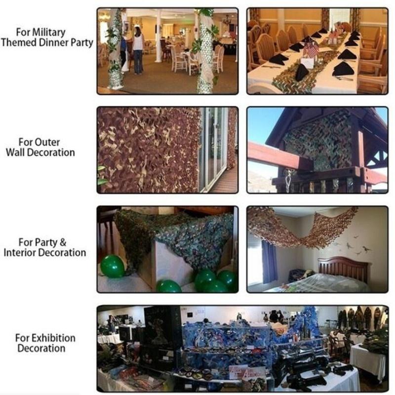 6 Farben Camouflage-Sonnenschutznetz, Armee-Maschennetze, leicht, langlebig, Sonnenschutz, Terrasse, Gartendekoration für Jagd, Schießen, Camping, Fotografie, Dschungel