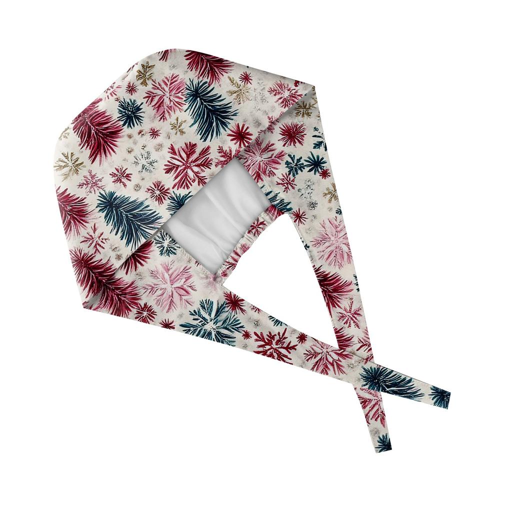 Fashion Christmas Print Work Hat Casual Wash Hat Bag