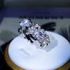 copper Gorgeous Big Cubic Zircon Rings For Women Fine Wedding Anniversary Gift Female Party Ring Brilliant Fashion Jewelry