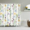 Flower Dandelion Red Rose Small Fresh Shower Curtains Bathroom Curtain Set Frabic Waterproof Polyester Bathroom Decor With Hooks