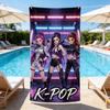 K-Pop Girl Group Style Pattern Quick Dry Beach Towel Flat Print Design Soft Skin Friendly Unisex Adult Multi-Size