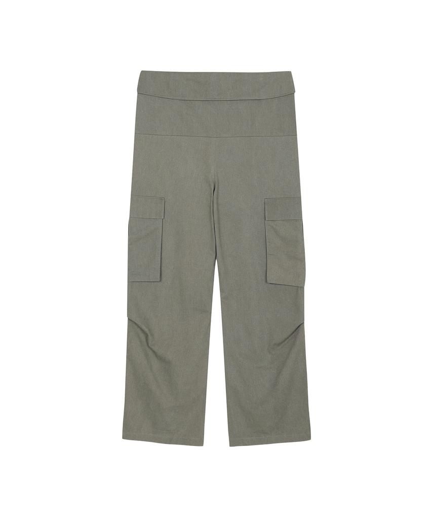 THREE TO EIGHTY Fold Cargo Pocket Pants Khaki