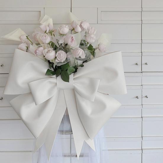 Kit de Matériel DIY Nœud de Noël Velours Satin Design Multicouche Décoration de Nœud de Noël Accessoires de Photographie pour Fête de Mariage
