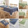 Dot Plaid Cotton Plaid Tablecloth Lace Tassel Rectangle Dining Table Cloth Dust Cover