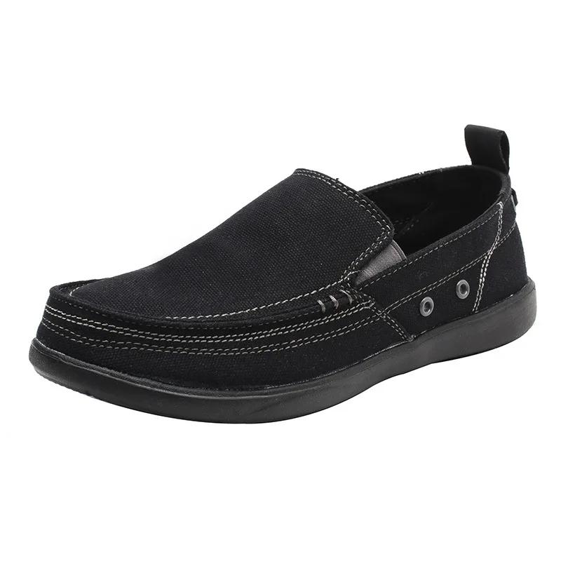 New Men Canvas Fashion Men's Casual Shoes Light Non-slip Loafer Flat Driving Shoes Outdoor Sneakers Vulcanized Shoes