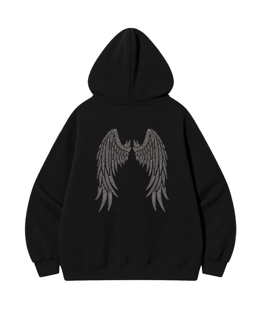 HIRUKA ARCHIVE Kyoto Studded Wing Hoodie