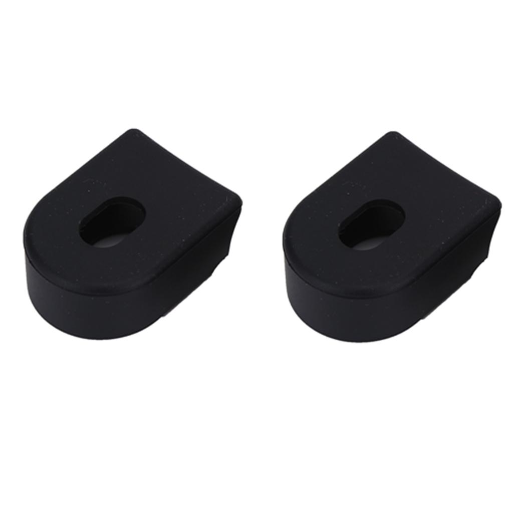 1 Pair 2 Pcs Crank Arm Protective Soft Cover Sleeves Boots Bike Accessory (Black)