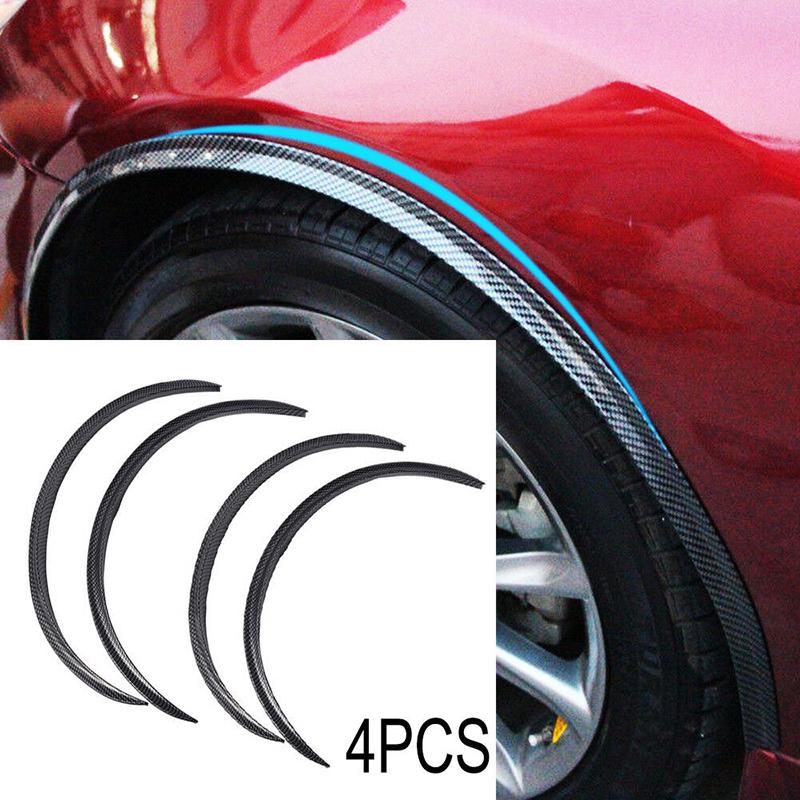 4 szt. Carbon Fiber Car Wheel Brwi Arch Wykończenie warg Strip Fender Flare Protector