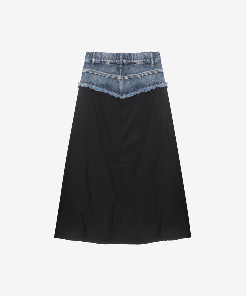 Jucy Judy J Woven Flare Mix Denim Skirt Jysk321C