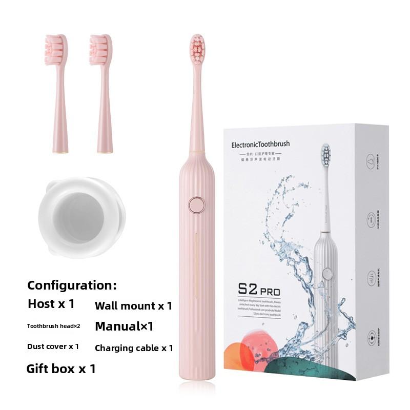 Applicable To Smiles. Plus Sweeping Electric Toothbrush, Adult Smart Waterproof Charging Soft Bristle Electric Toothbrush Couple Set