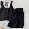 Dam Casual Sommar Topp och Shorts Set för Kvinnor Träningsdräkt Tvådelad Kostym Dam Sport Ärmlös Klassisk Damkostym