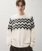 DRAW FIT Wool Hairy Nordic Crewneck Knit [Ivory]