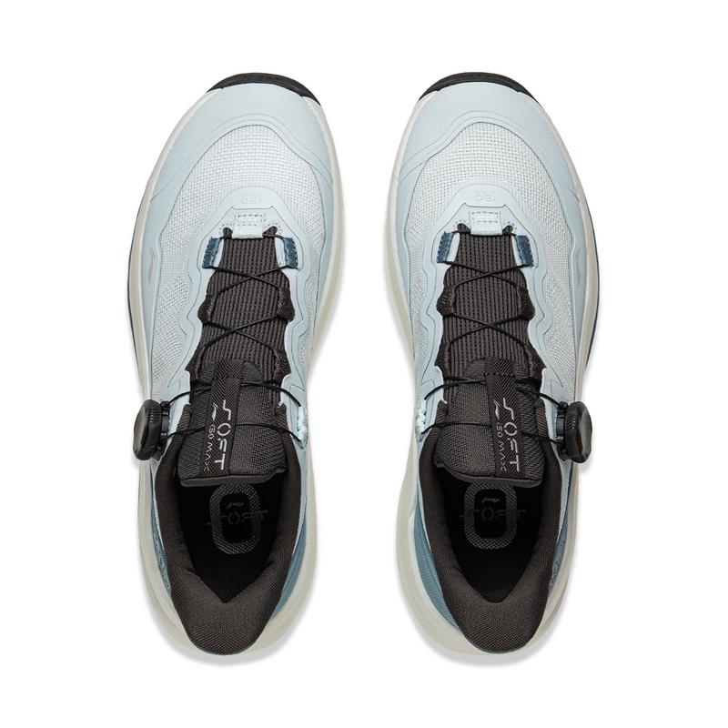 Li Ning Cushioning Slip Resistant Abrasion Resistant Breathable Support Rebound Low Top Casual Shoes Unisex Cyan AGLV001-10