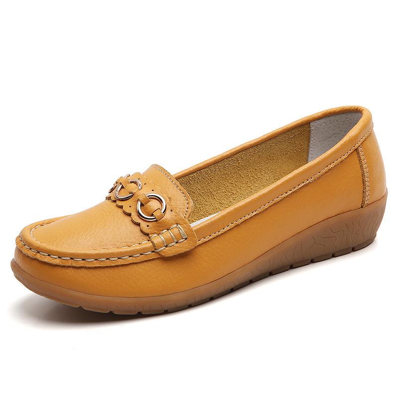 Buty ciążowe na koturnie do prowadzenia samochodu w dużych rozmiarach płaskie casualowe Doudou damskie pojedyncze buty ażurowe 44 jardy