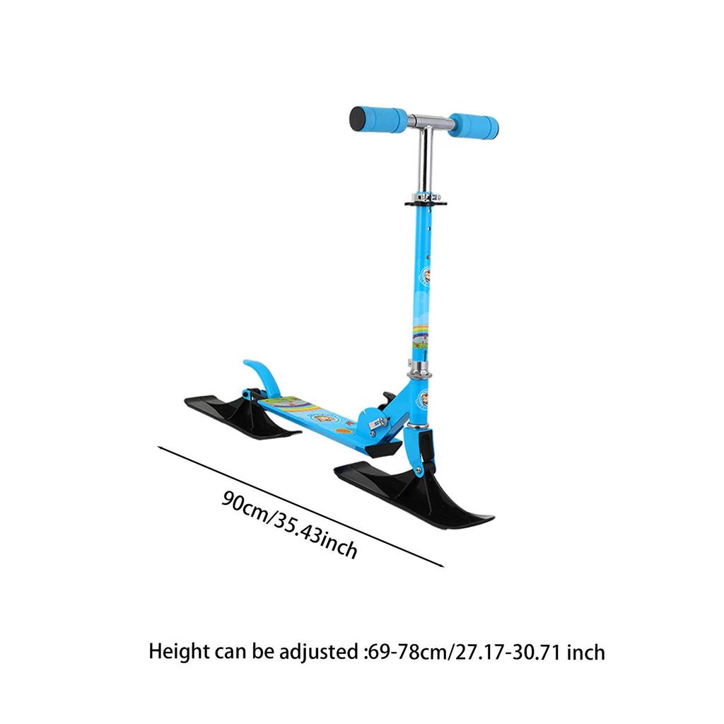 Kids Snow Scooter Adjustable Height Sand Scooter Stand Scooter Lightweight Conversion Outdoor for Child 2 Wheeled Scooter