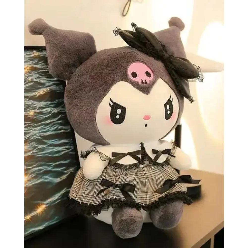 *Nuevo Juguete de Peluche Kawaii de 25 cm Sanrio Perro Jade Kuromi Muñeca para Vestir Muñeco de Peluche Animal de Peluche Patung Muñecas Regalo de Cumpleaños