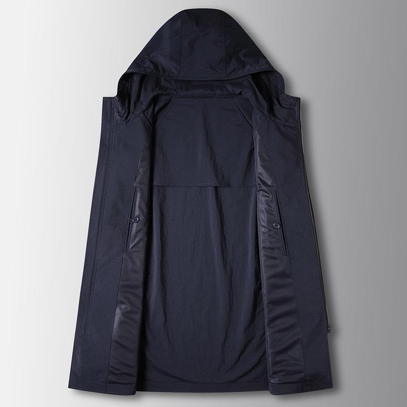 Vår och Sommar Tunn Huvtröja Version Topp Medelålders och Ung Lätt Lyx Casual Elastisk Trendig Jacka