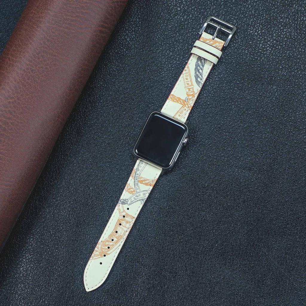 Шкіряний ремінець для Apple Watch band 44мм 40мм 42мм Однооборотний браслет correa iWatch серії 8 SE 7 6 5 4 Ultra 49мм 45мм 41мм