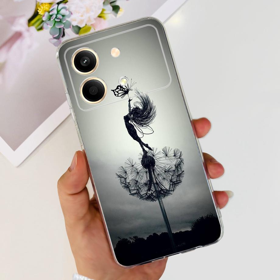For Xiaomi Poco M6 Pro 4G 5G Poco X6 Pro X6 Neo Phone Case Clear Soft TPU Silicone Back Cover Cool Cartoon Girly Fashion Bumper