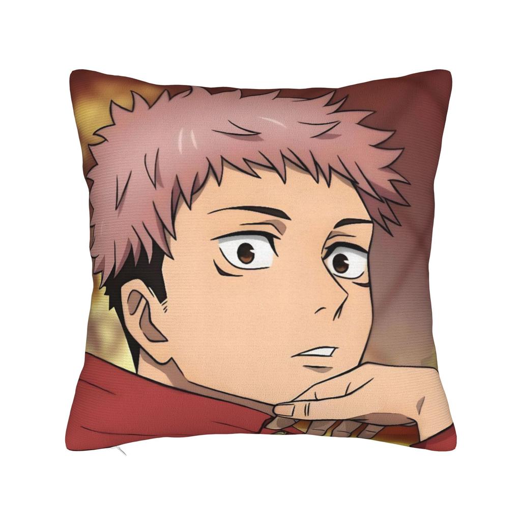 Itadori Yuji  Pillowcases Merchandise Soft Cushion Cover Decoration  JJK Anime  Throw Pillow Case Cover Home Multiple Sizes