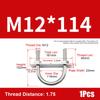 1Set 304 Stainless Steel Pipe U-clamp Screws Right Angle U-bolt Durable Round Bolt  for Round Tube