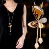 Modische Schmetterling Pullover Kette Halskette Exquisite Funkelnde Kristall Halskette Kragen Anhänger Schmuck Bankett Party Feiertagsgeschenk