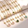 Qiong Yao 18k Gold-Plated Faceted Glass Stone Heart Necklace