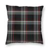 Recaros Zwart Tartan Schots Iers Plaid Kussensloop Print Kussenhoes Decoratieve Kussensloophoes Stoel Vierkant