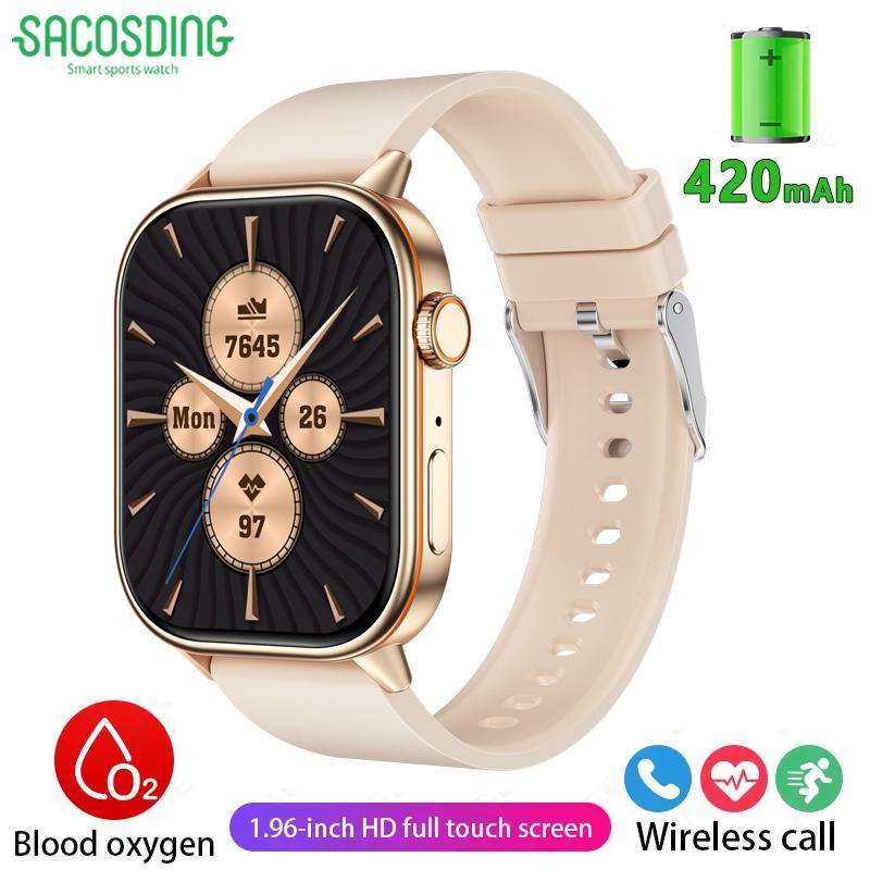 SACOSDING New Smartwatch GPS Position Waterproof Smartwatch Men Compass Outdoor Sports Buletooth Call Watch 2.01 Inch HD Screen