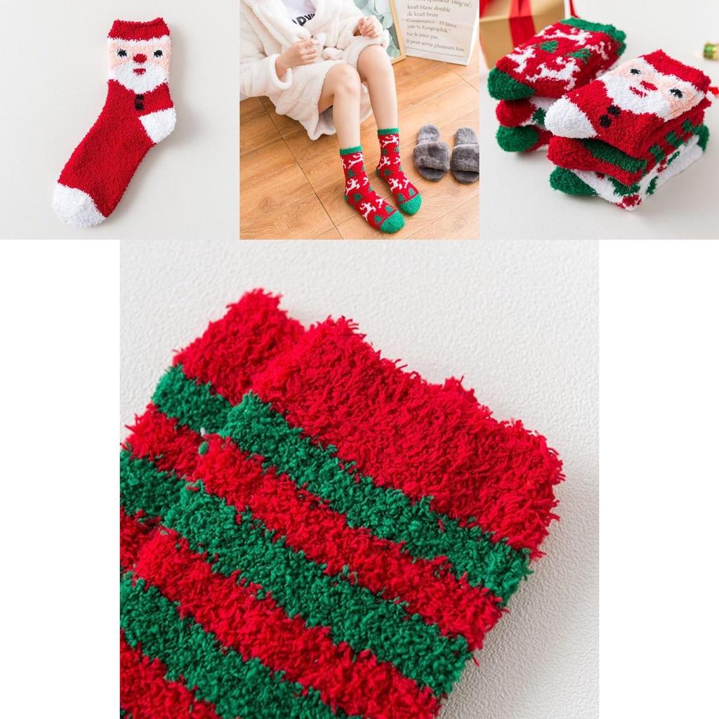 Cute And Cozy Ladies Winter Socks In Coral Fleece Wool Perfect Christmas Gift