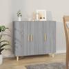 Vidaxl Cabinet, Sonoma Grey Oak, 90X34X80 Cm, Wood-Based Material
