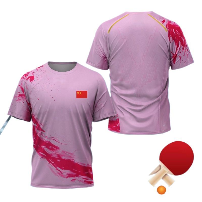 KINA Drak Bordtennis Grafisk T-shirt för Män Kläder Mode Badminton Sport T-shirt Ping Pong Tröja Gym Fitness T-shirts