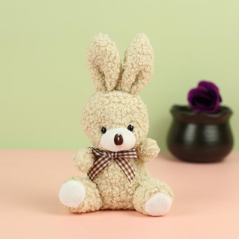 Cute Plush Rabbit Figurine With Bow Tie Adorable Soft Toy Ideal For Kids And Collectors