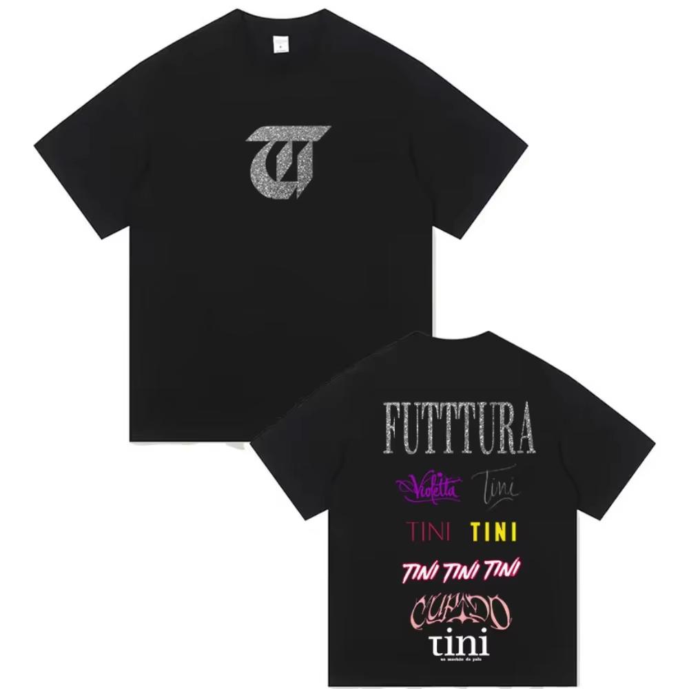 TINI STOESSEL Futtura Tour Album 2026 Fans Tshirt Men Aesthetic Harajuku T Shirt Casual ONeck Male Cotton Shortsleeved Top