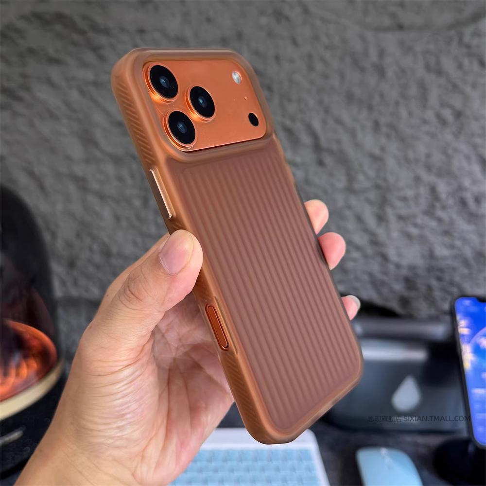 Luksusowe etui 3D z prążkami, matowe, z falistej tekstury, do iPhone 17 Pro Max Air 16 15 14 13 12, miękkie krawędzie, silikonowy, amortyzujący wstrząsy bumper, tylna osłona