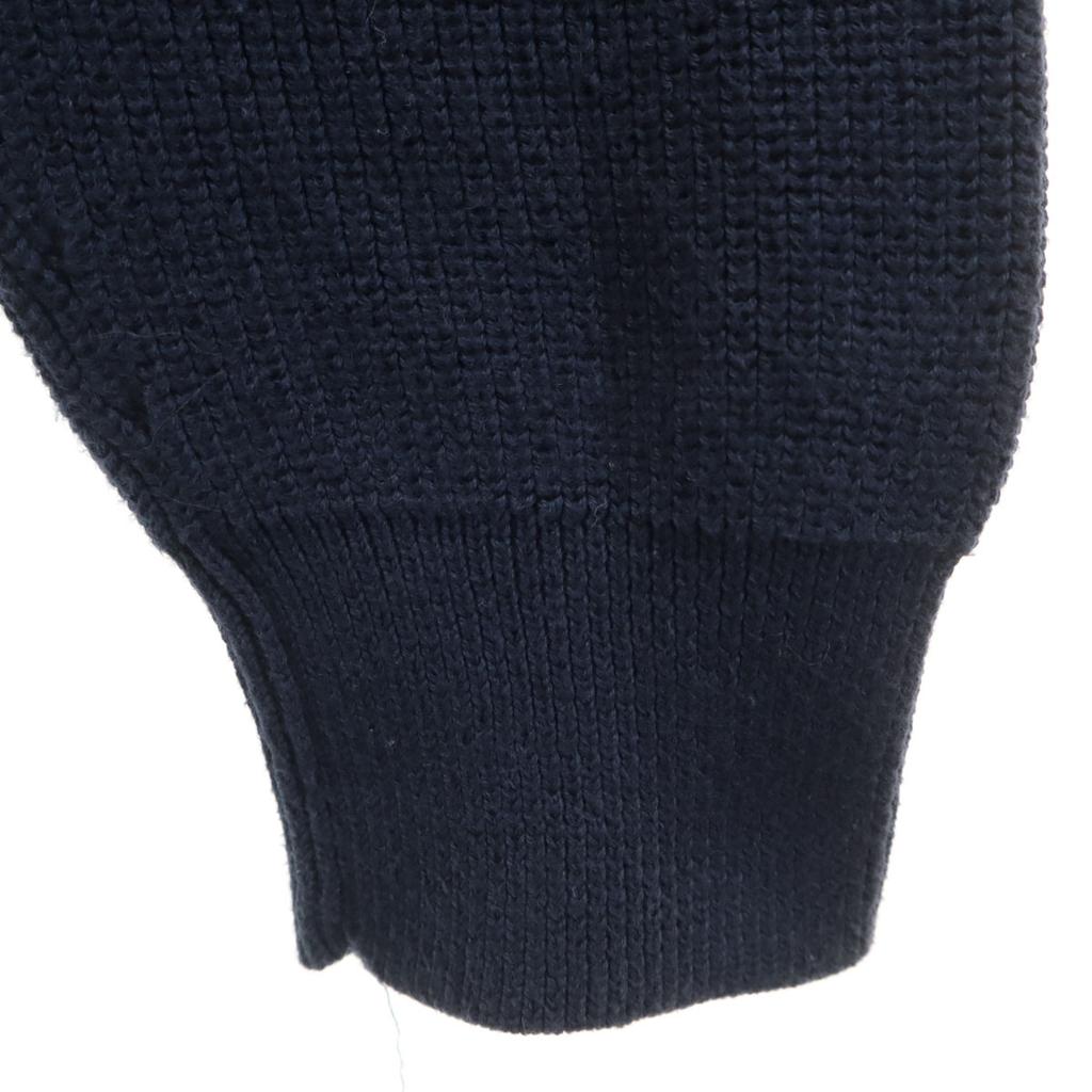 346 BROOKS BROTHERS Pull à manches longues et demi-fermeture éclair L Tricot bleu marine Homme Occasion