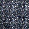 Georgette Viscose Blue Fabric Floral & Puppies Fabric For Sewing Printed Craft Fabric By The Yard 42 Inch