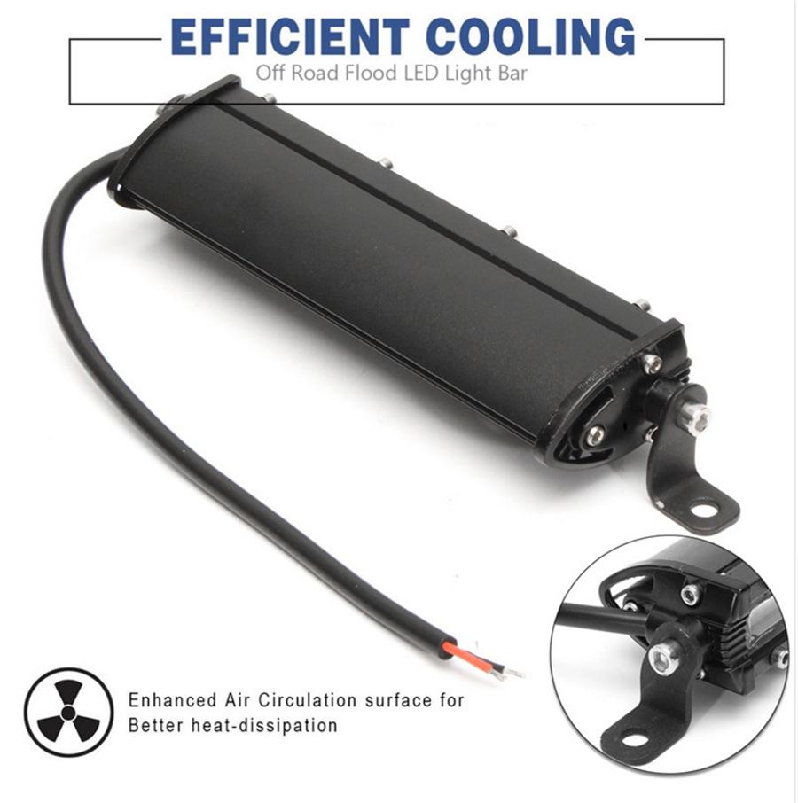 Paire 8''120W 12000LM Aluminium 6D Faisceau Large Barre Lumineuse LED de Travail Fine Rangée Unique Lampes pour Voiture SUV Tout-Terrain Nouvelle
