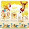 Decorațiuni și Set de Veselă pentru Petrecerea de Ziua de Naștere Winnie the Pooh cu Invitații și Bannere