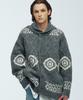 Knitted Bulky Wool Cowichan Jacket Cardigan Grey